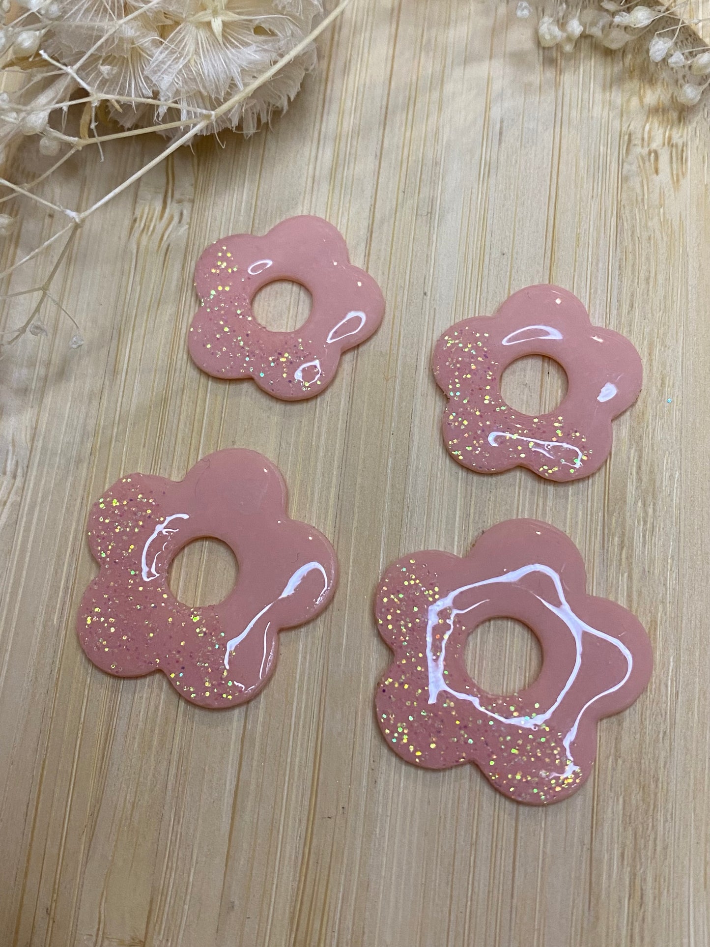 Pampilles Pétale rose pâle et paillettes