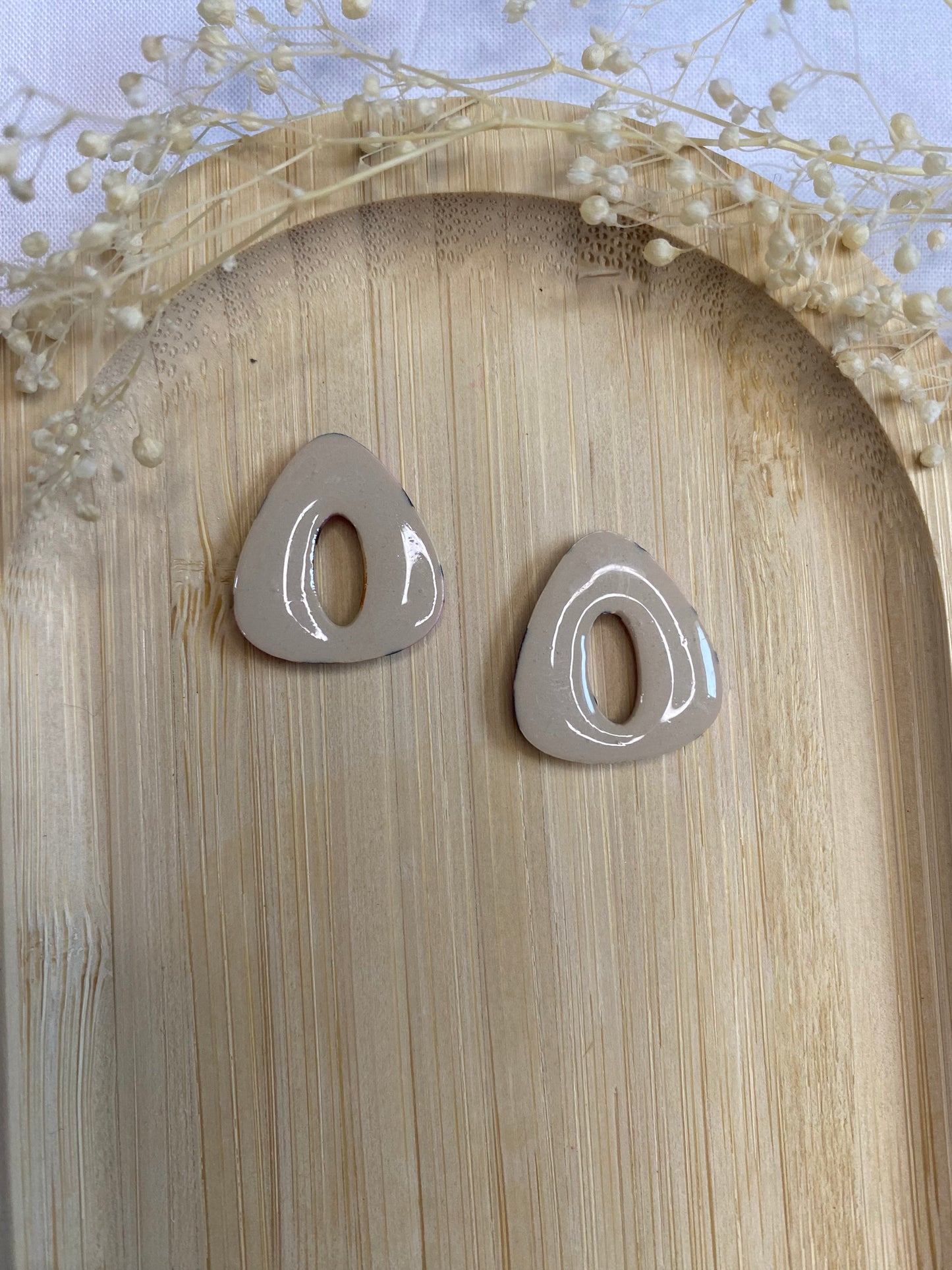 Pampilles triangle 20mm léopard rose