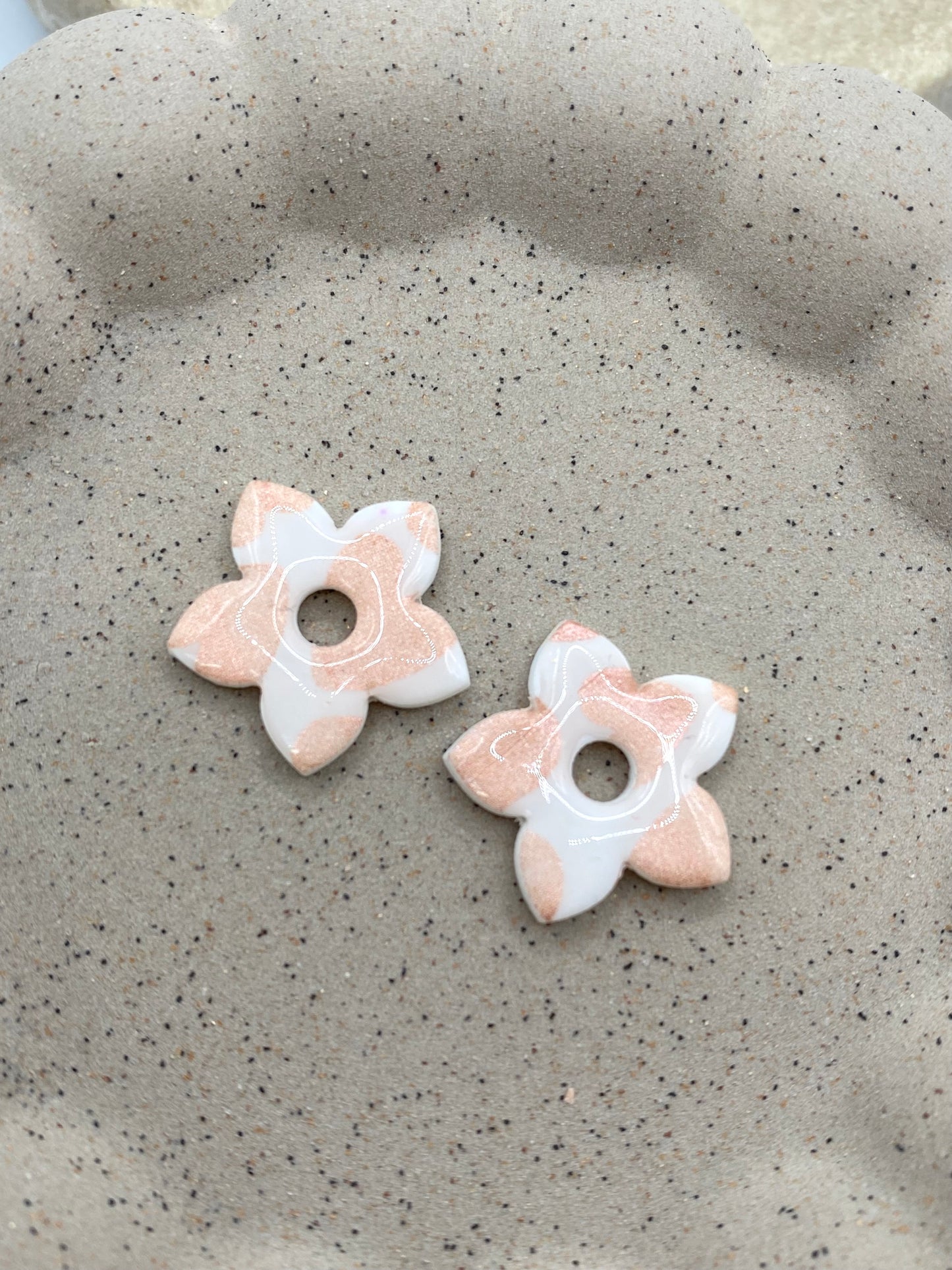 Pampilles Aria blanc coeur rose gold