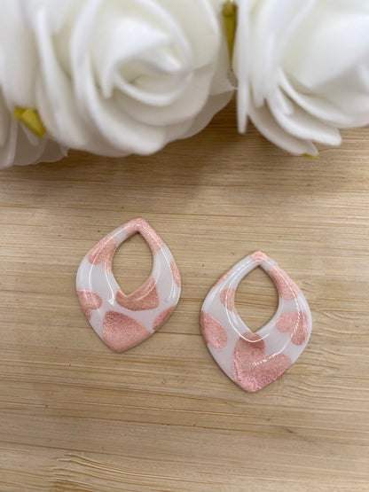 Pampilles Goutte blanc coeur rose gold