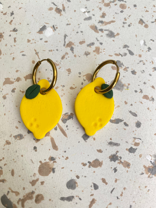 Pampilles citron 30mm