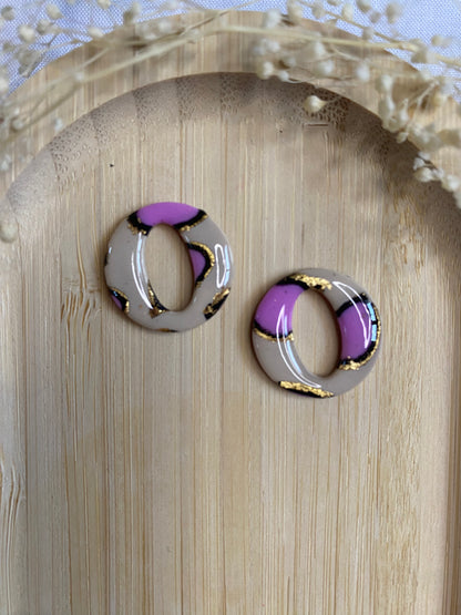 Pampilles rondes 20mm léopard rose