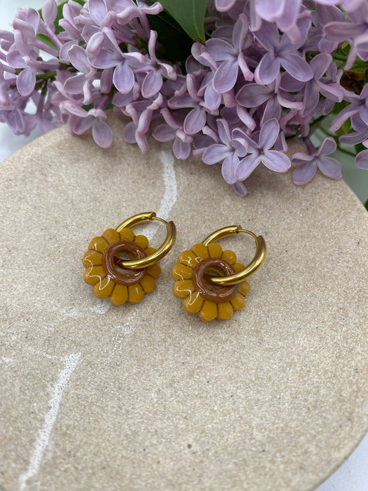 Pampilles Marguerite 20mm style tournesol