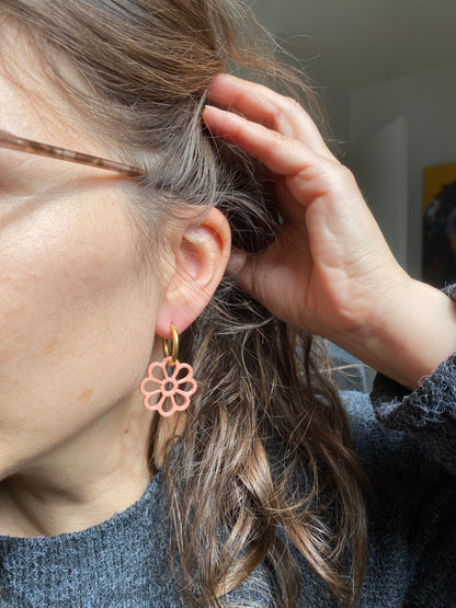 Pampilles Margot 25mm vieux rose