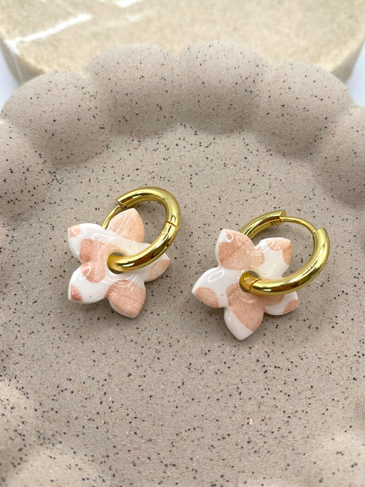 Pampilles Aria blanc coeur rose gold