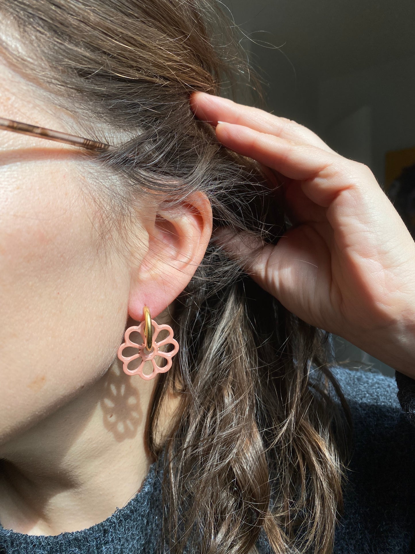 Pampilles Margot 25mm vieux rose