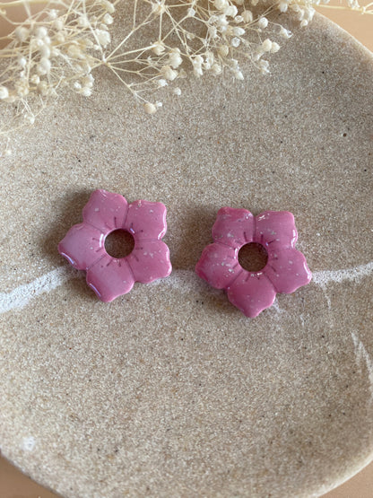 Pampilles Alba 25mm mauve et argent