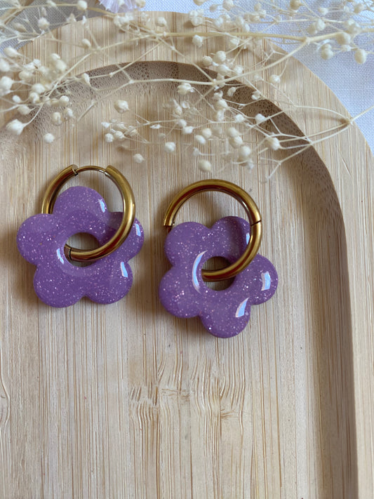 Pampilles Pétale mauve paillettes