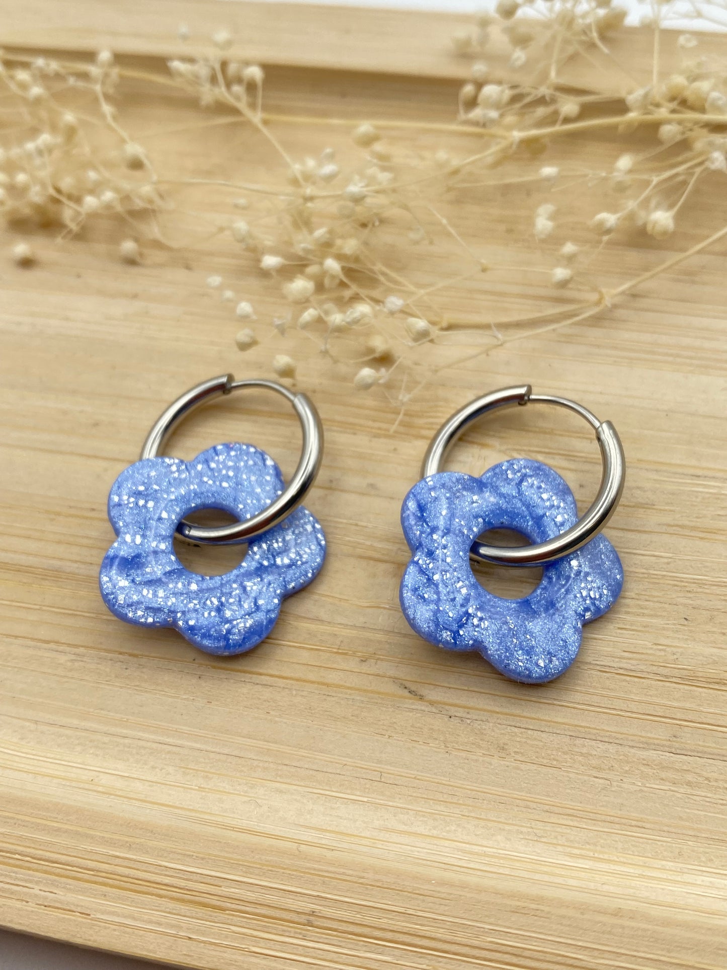 Pampilles Pétale bleu nacré argent