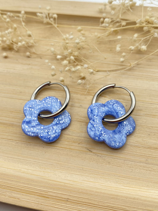 Pampilles Pétale bleu nacré argent