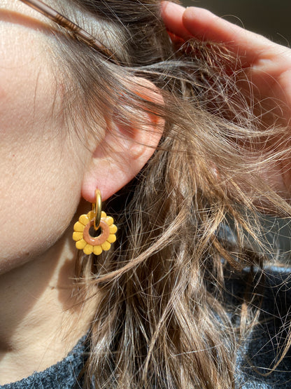 Pampilles Marguerite 20mm style tournesol