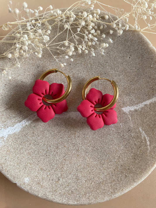 Pampilles Alba 25mm rouge cerise