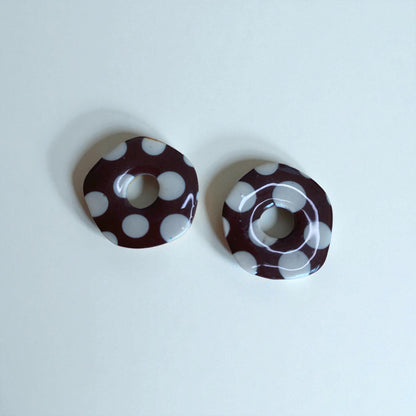 Pampilles Brume 25 mm pois chocolat/beige
